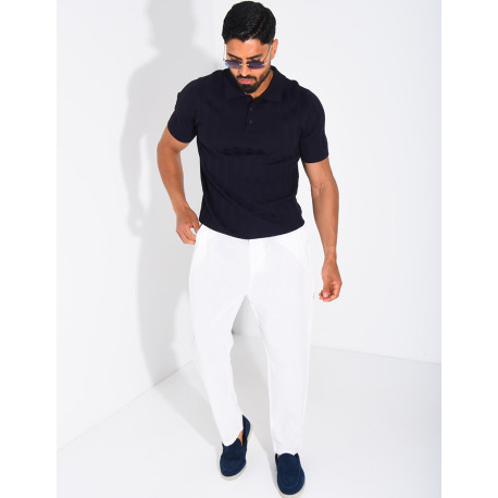 Short-sleeved polo shirt