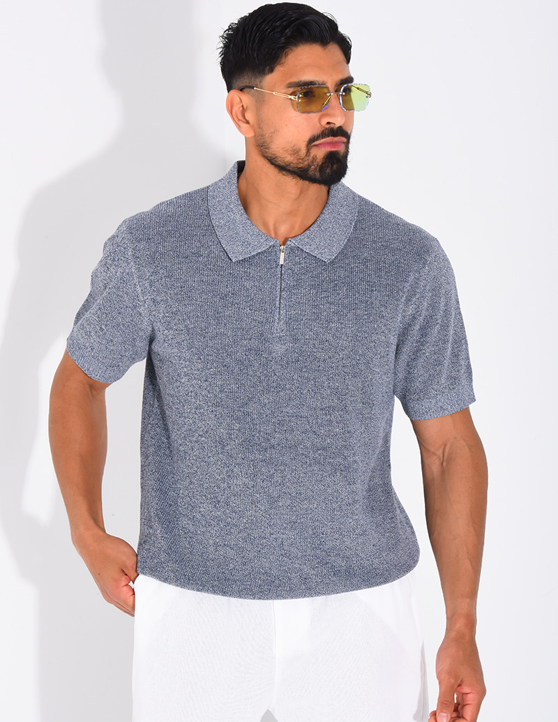 Short-sleeved polo shirt