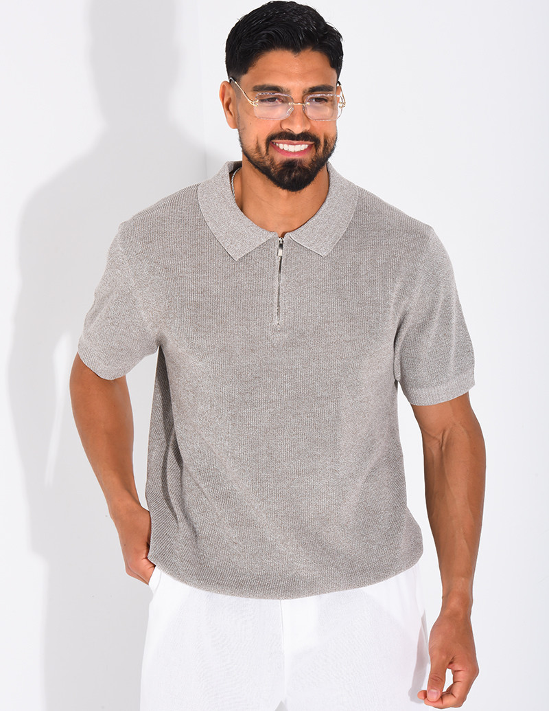 Short-sleeved polo shirt