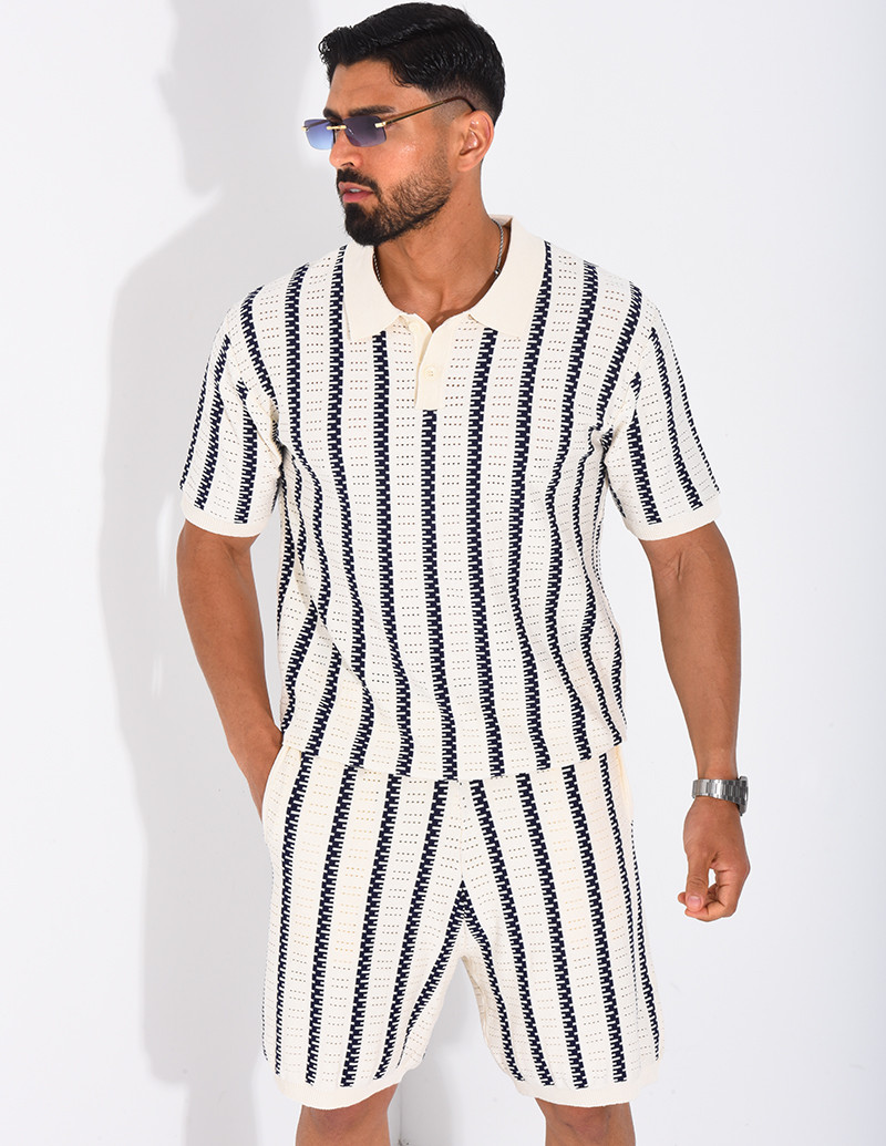 Ensemble Homme ajouré short...