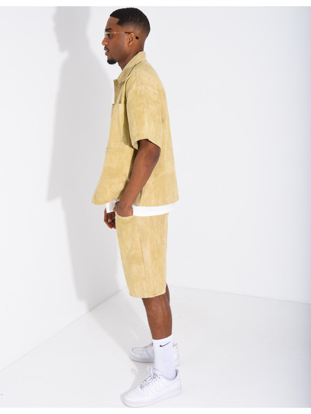 Ensemble en jeans short et chemise