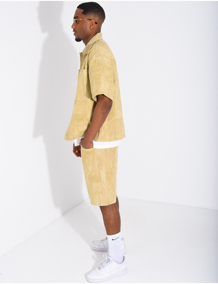 Ensemble en jeans short et chemise