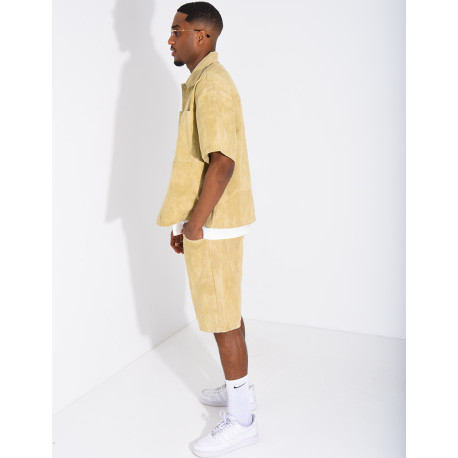 Ensemble en jeans short et chemise