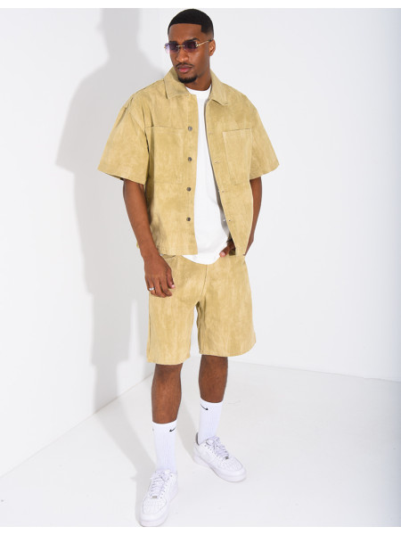 Ensemble en jeans short et chemise