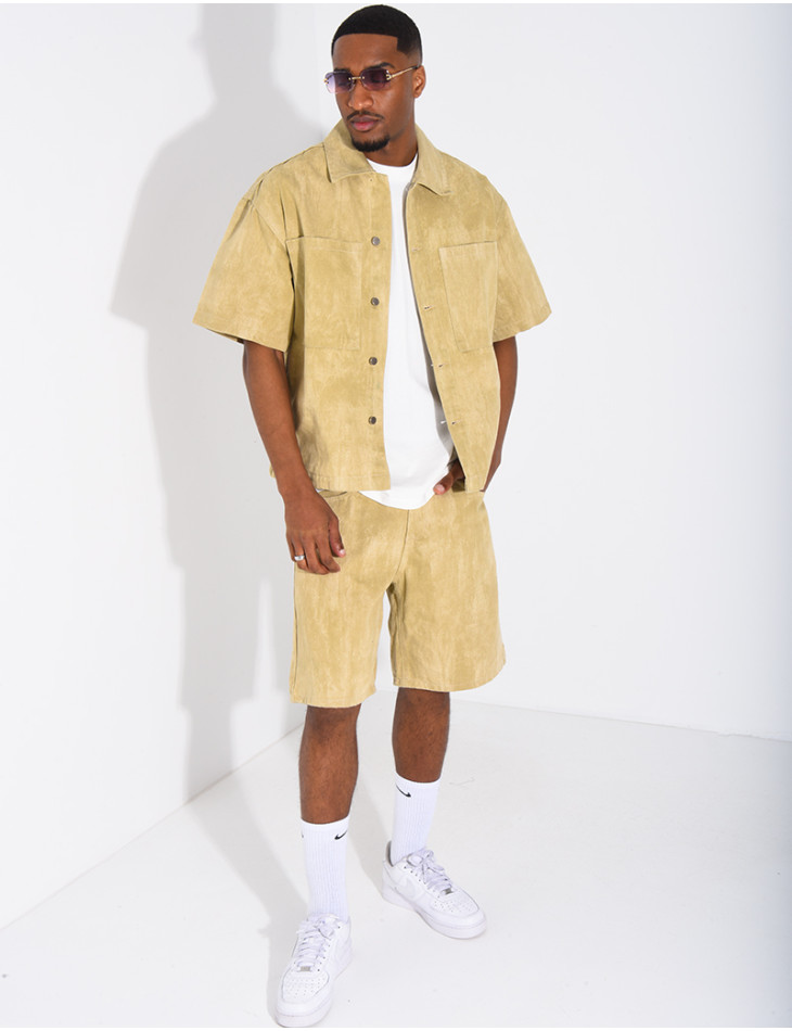 Ensemble en jeans short et chemise