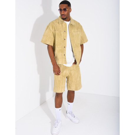 Ensemble en jeans short et chemise