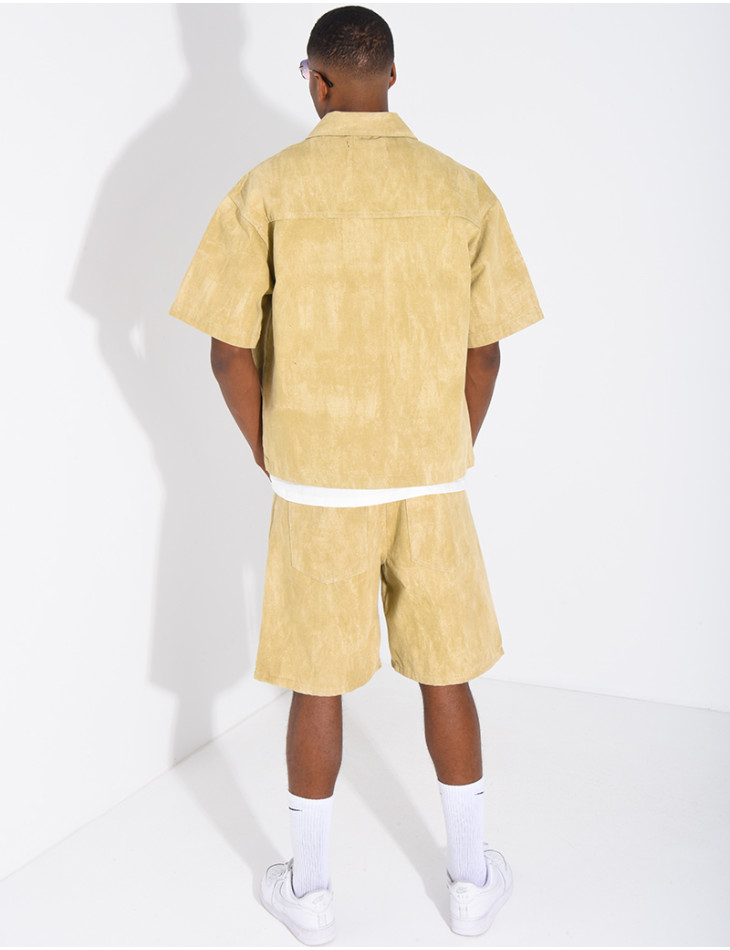 Ensemble en jeans short et chemise