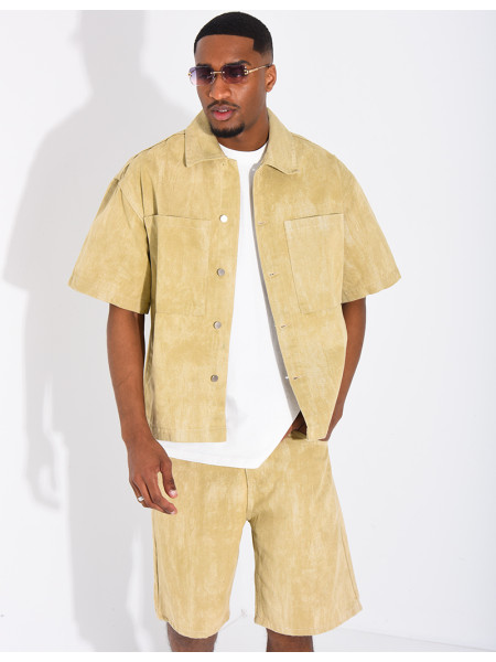 Ensemble en jeans short et chemise