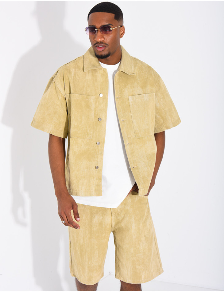 Ensemble en jeans short et chemise