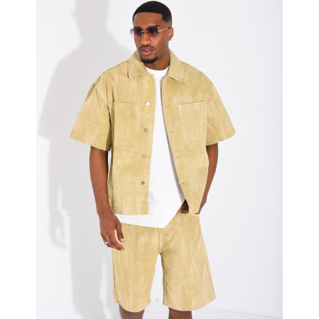 Ensemble en jeans short et chemise