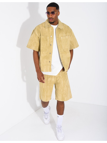 Ensemble en jeans short et chemise