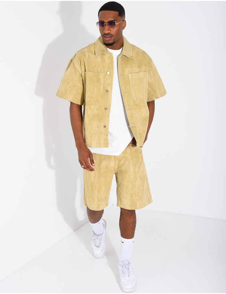 Ensemble en jeans short et chemise