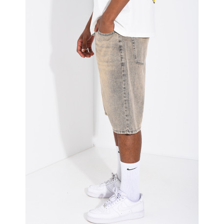 Bermuda en jeans délavé