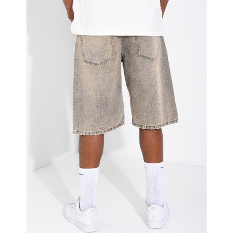 Bermuda en jeans délavé
