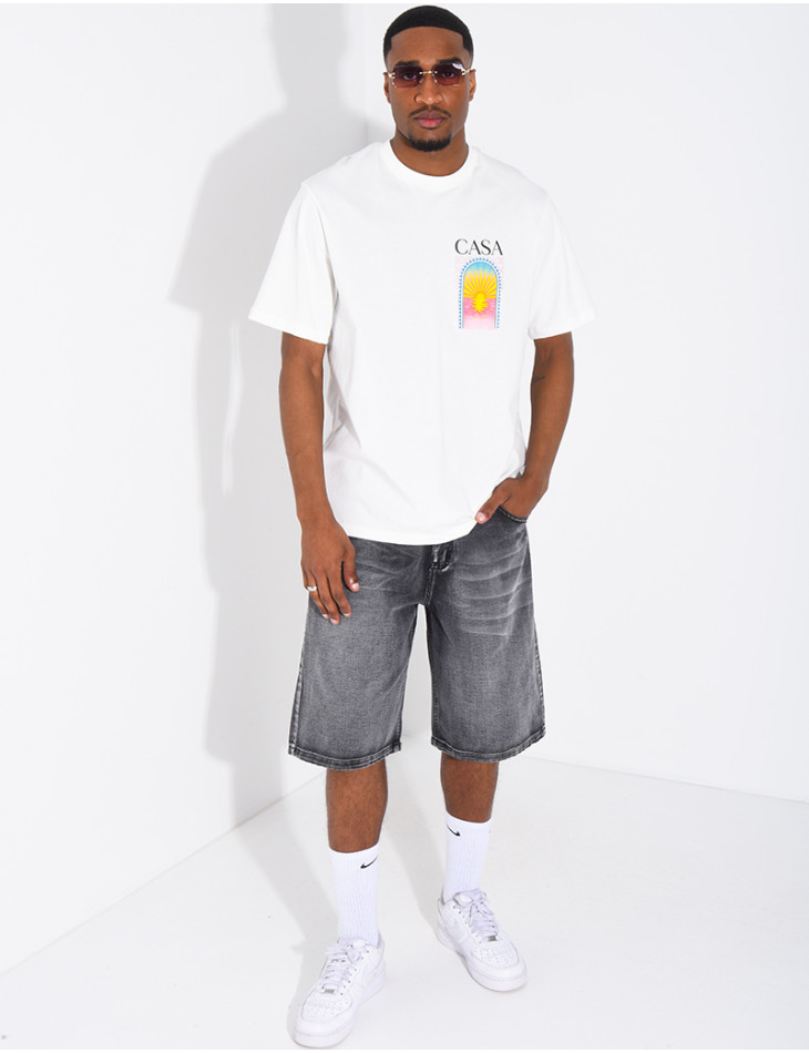 Denim Bermuda shorts