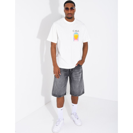 Denim Bermuda shorts