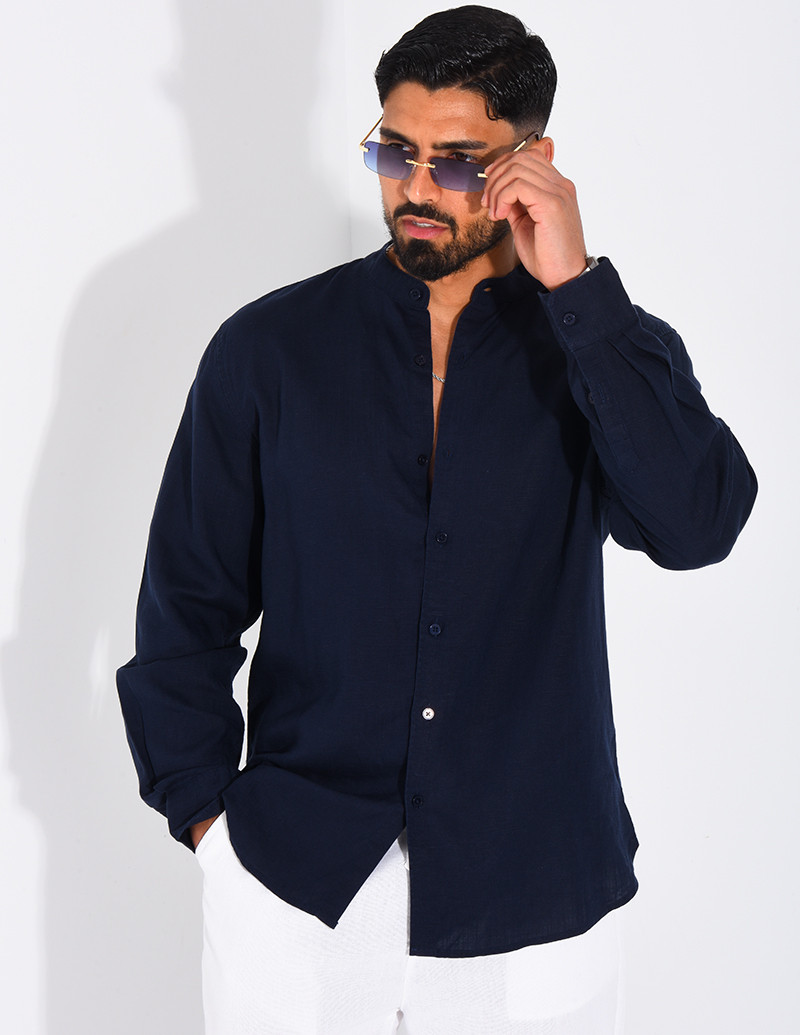 Chemise Homme en lin à col...