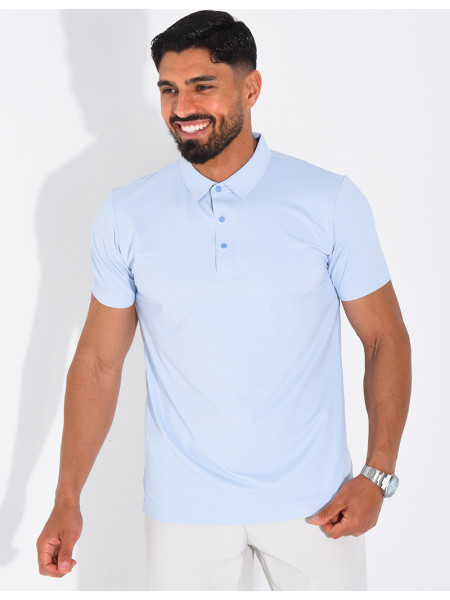 Polo manches courtes à boutons pression