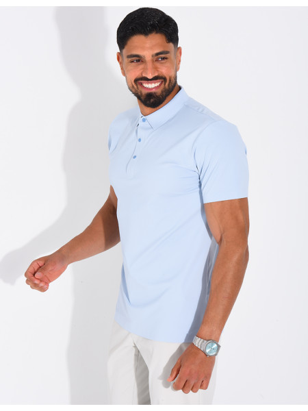 Polo manches courtes à boutons pression