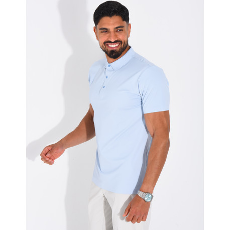 Polo manches courtes à boutons pression