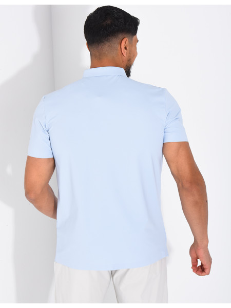 Polo manches courtes à boutons pression