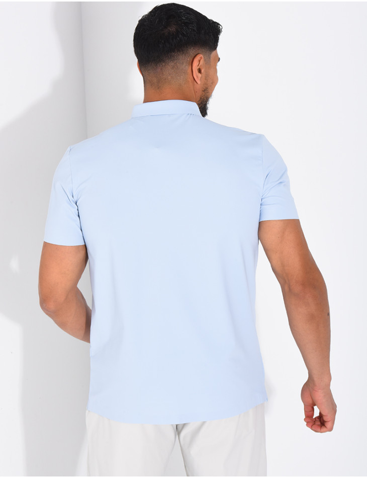 Polo manches courtes à boutons pression