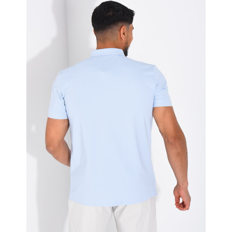 Polo manches courtes à boutons pression