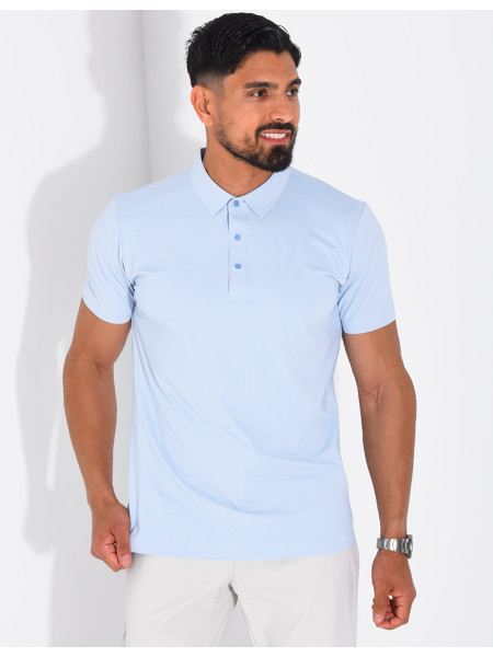 Polo manches courtes à boutons pression