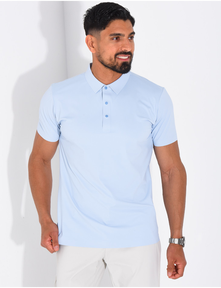 Polo manches courtes à boutons pression