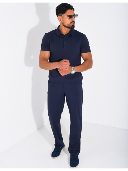 Ensemble fin pantalon et polo manches courtes