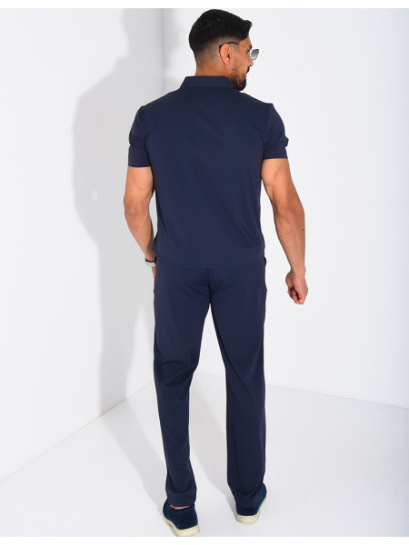 Ensemble fin pantalon et polo manches courtes