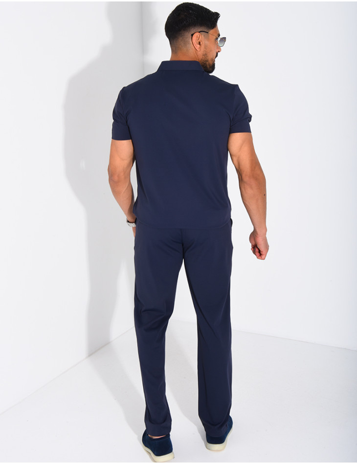 Ensemble fin pantalon et polo manches courtes