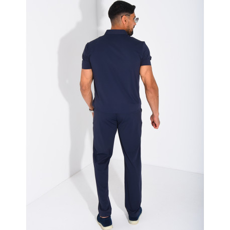 Ensemble fin pantalon et polo manches courtes