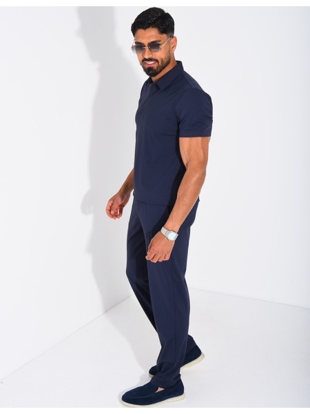 Ensemble fin pantalon et polo manches courtes
