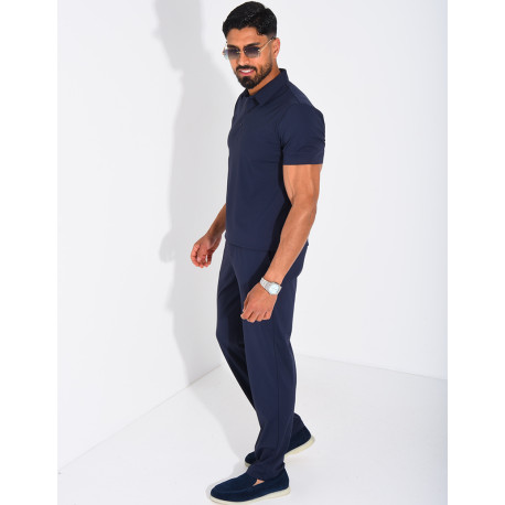 Ensemble fin pantalon et polo manches courtes