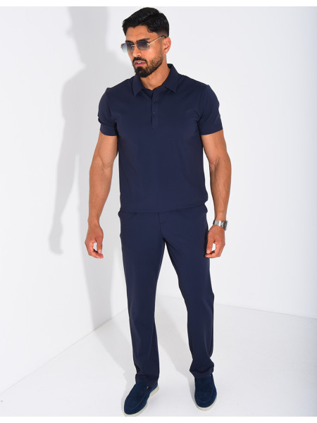 Ensemble fin pantalon et polo manches courtes