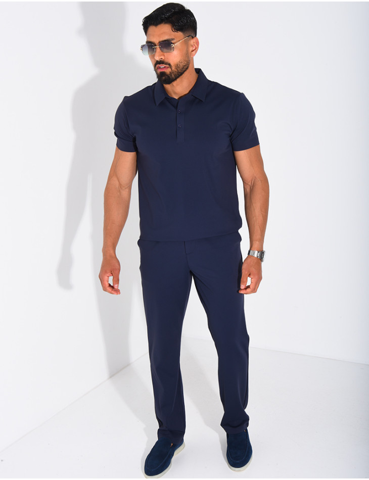 Ensemble fin pantalon et polo manches courtes