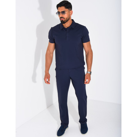 Ensemble fin pantalon et polo manches courtes