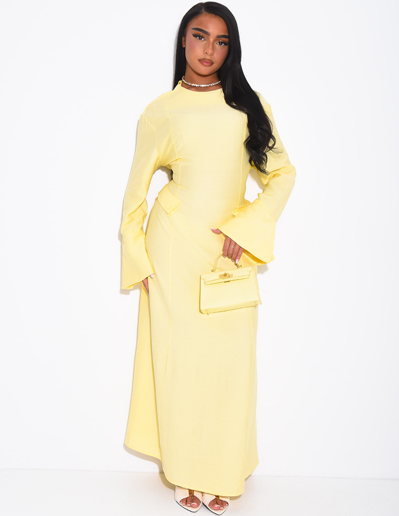 Robe longue à fausse poche...