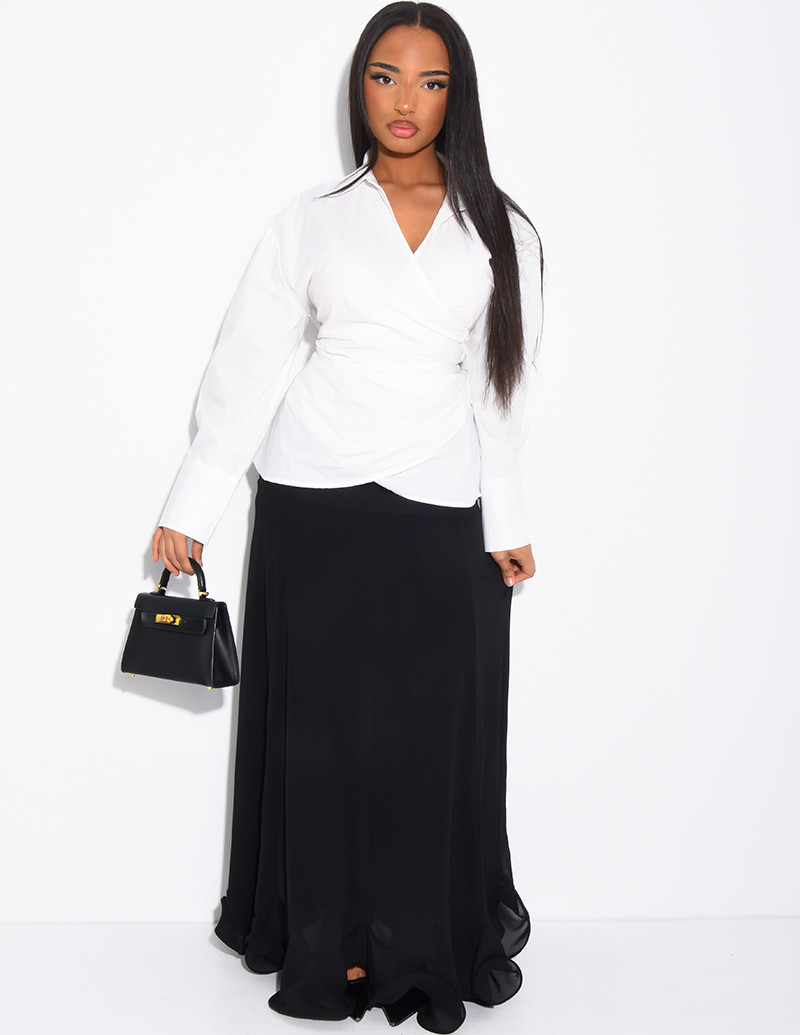 Jupe longue en mousseline...