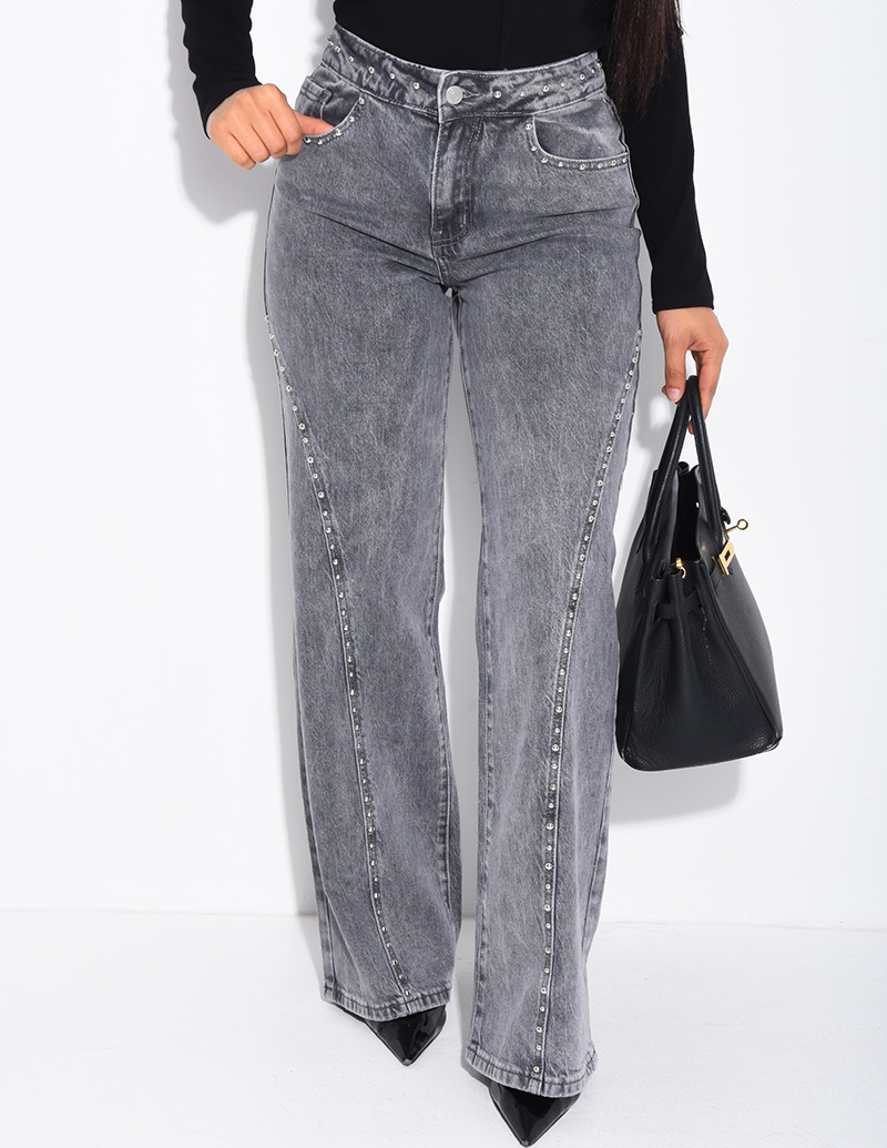 Straight-leg jeans with...