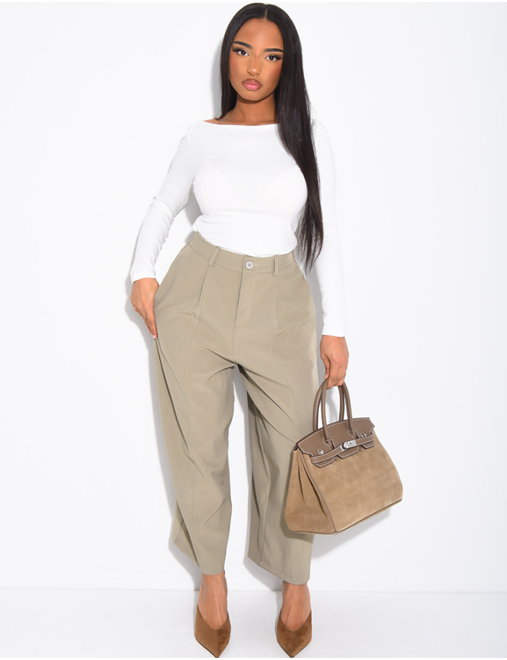 Bermuda long à coupe large