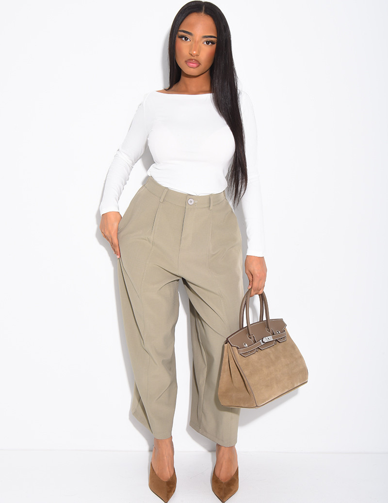 Bermuda long à coupe large