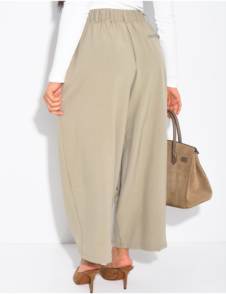 Bermuda long à coupe large