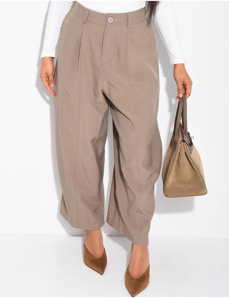 Bermuda long à coupe large