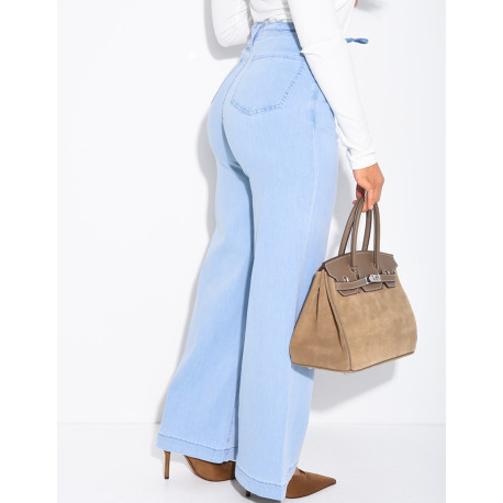 Lightweight tie-waist jeans