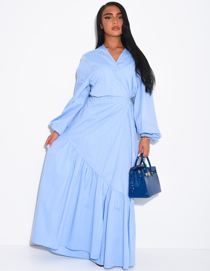 Langes Baumwollkleid im...