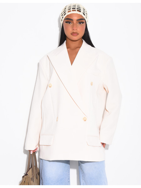 Veste de blazer à épaules structurées oversize