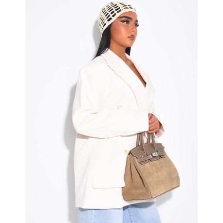 Veste de blazer à épaules structurées oversize