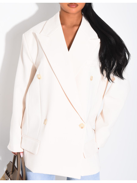 Veste de blazer à épaules structurées oversize